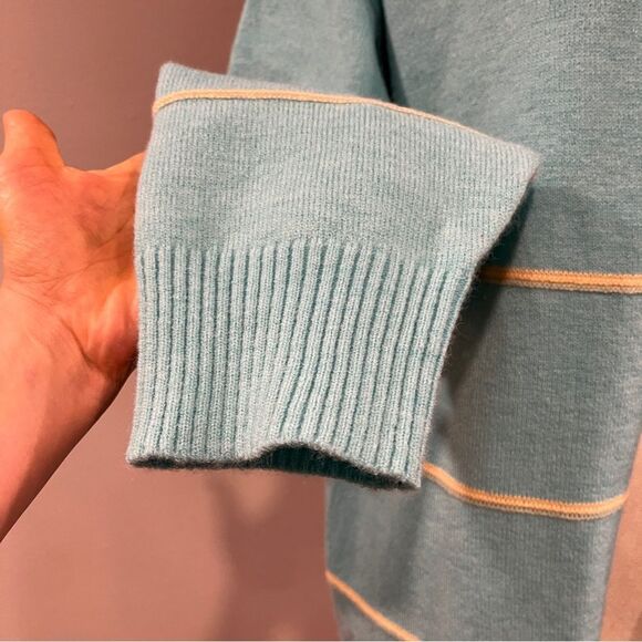 Striped Blue Cardigan Sweater size XL - Picture 3 of 10